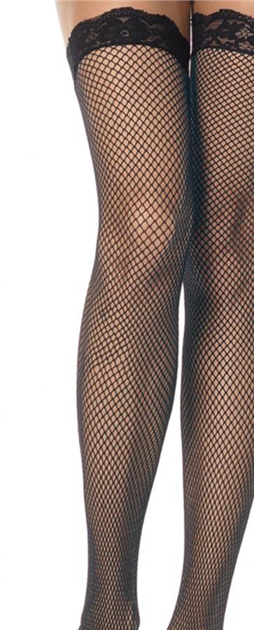 Sexy Fishnet Lace Top Stockings Adult Costume Accessory