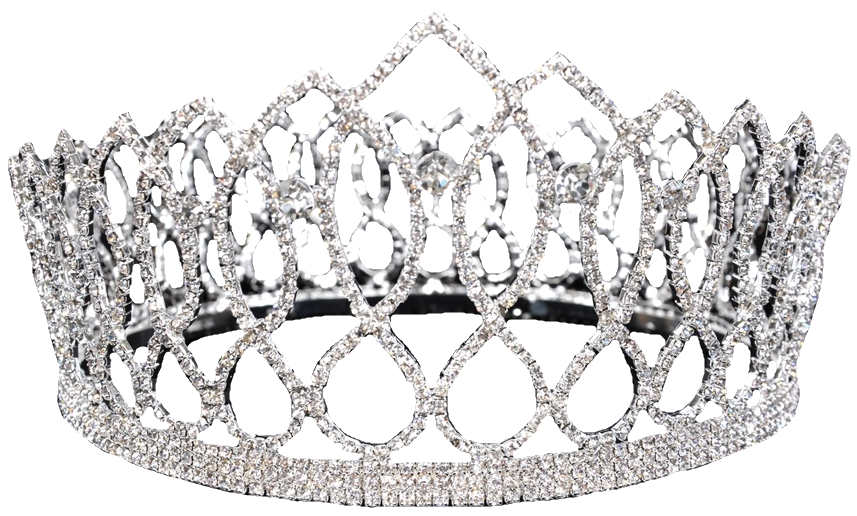 King Crown Rhinestones 4in Adult Costume Accessory