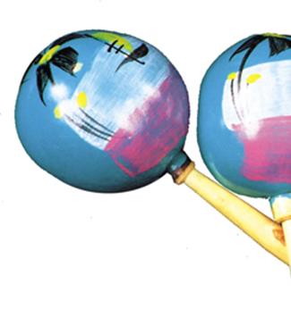Maracas Adult Costume Accessory Pack of 2 Assorted Colours