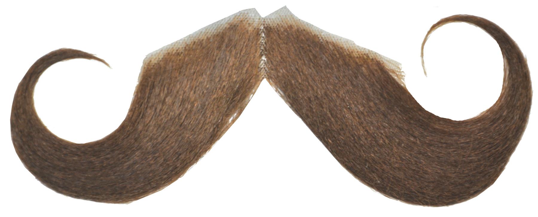 1920's Mustache Real Hair Adult Costume Accessory Various Colours