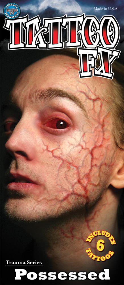 Possessed Trauma Tattoo Makeup Accessory