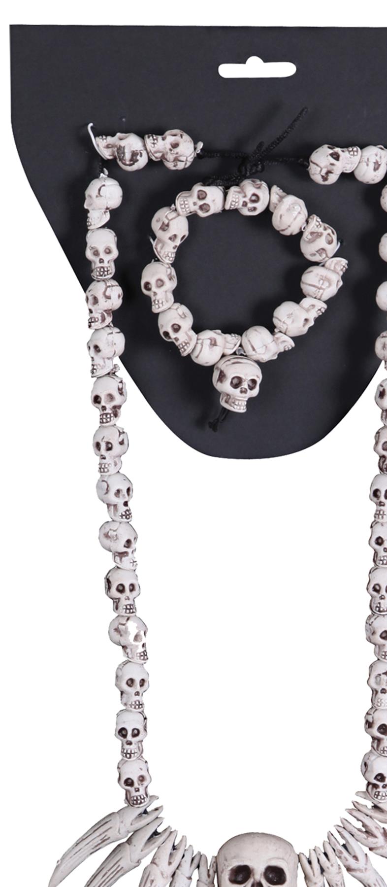 Skeletal Necklace Bracelet Adult Costume Accessory