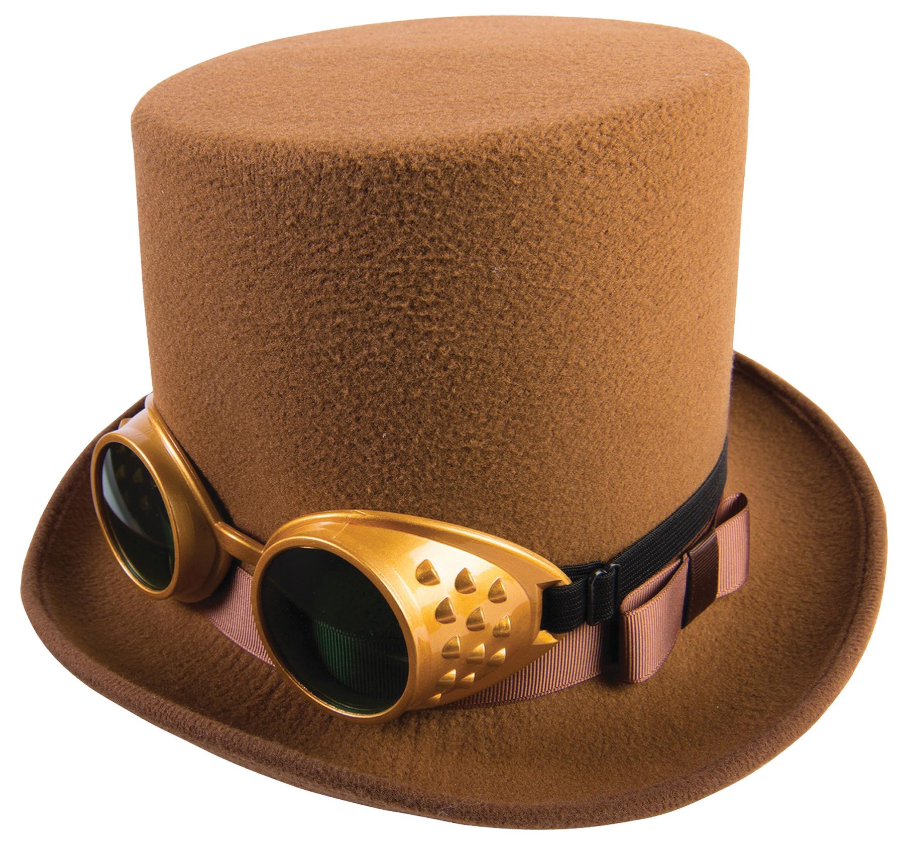 Steampunk Goggles Brown Adult Hat