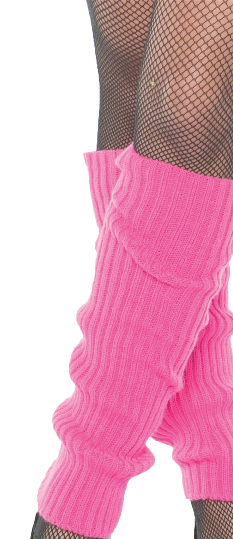 Neon Pink Leg Warmers Adult Costume Accessory