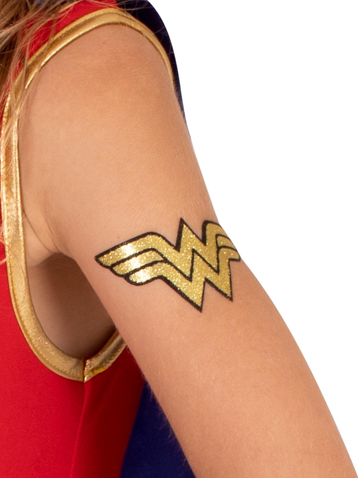 Wonder Woman Glitter Tattoo Makeup Accessory