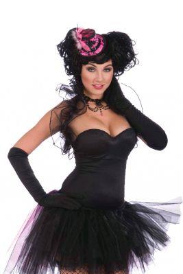 Burlesque Pink Black Mini Adult Hat
