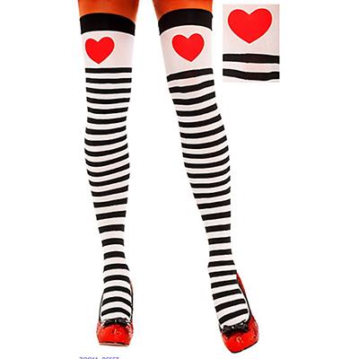 Fairy Tale Hearts and Stripes Thigh Highs Adult Costume Accessory