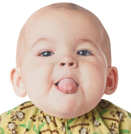 Silly Baby Face Adult Mask