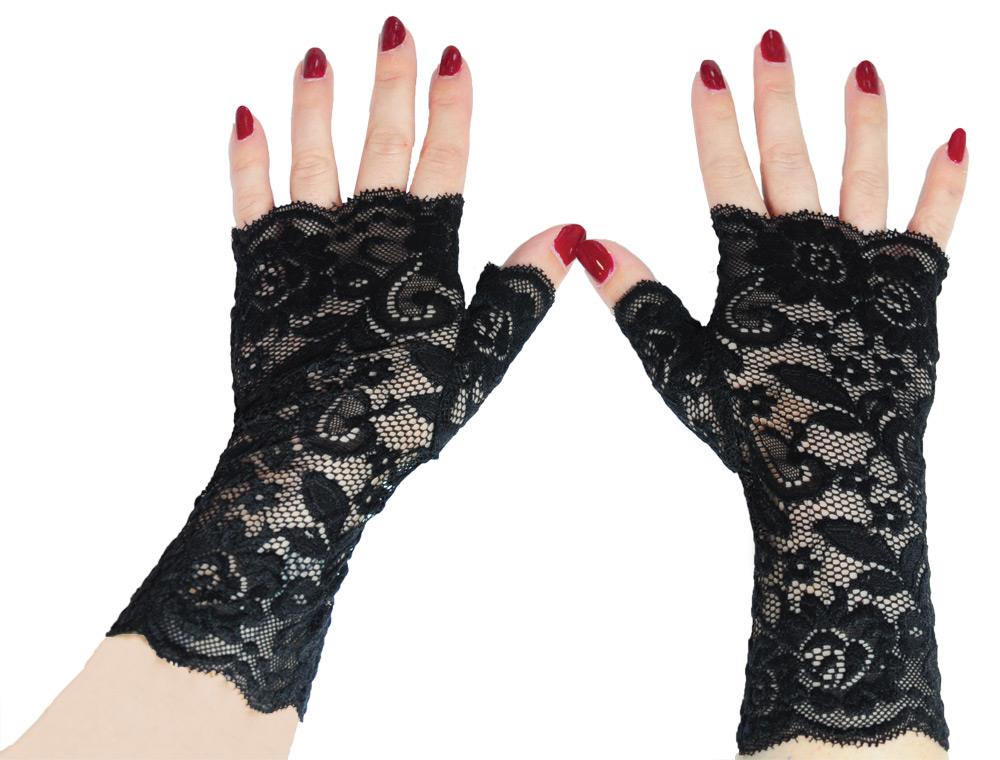 Fingerless Lace Arm Warmers Adult Costume Accessory