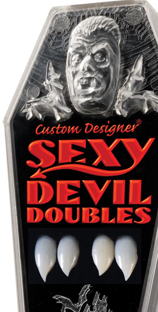 Sexy Devil Doubles Fangs Adult Costume Accessory