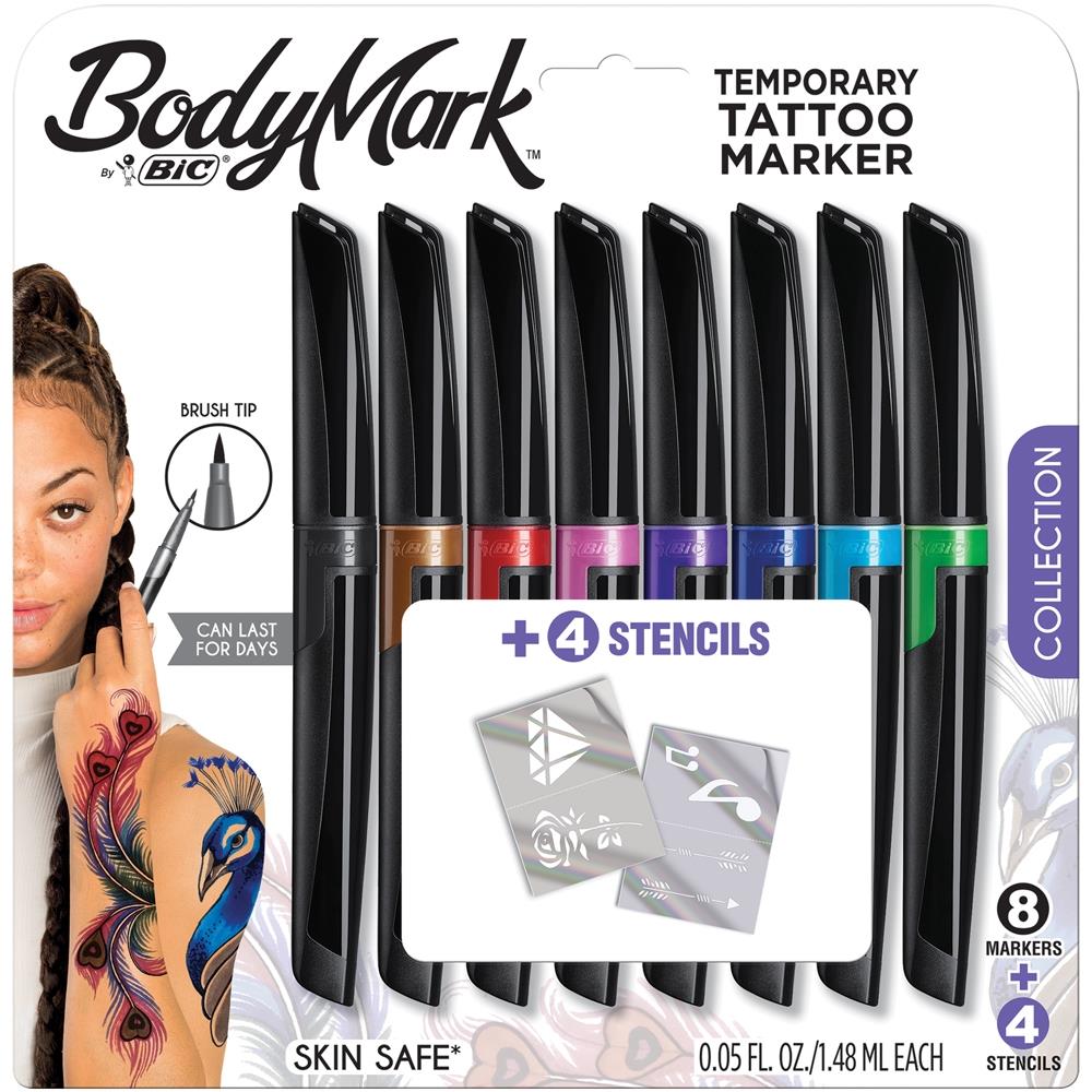 Bodymark Tattoo Markers Pack of 8 Makeup Accessory