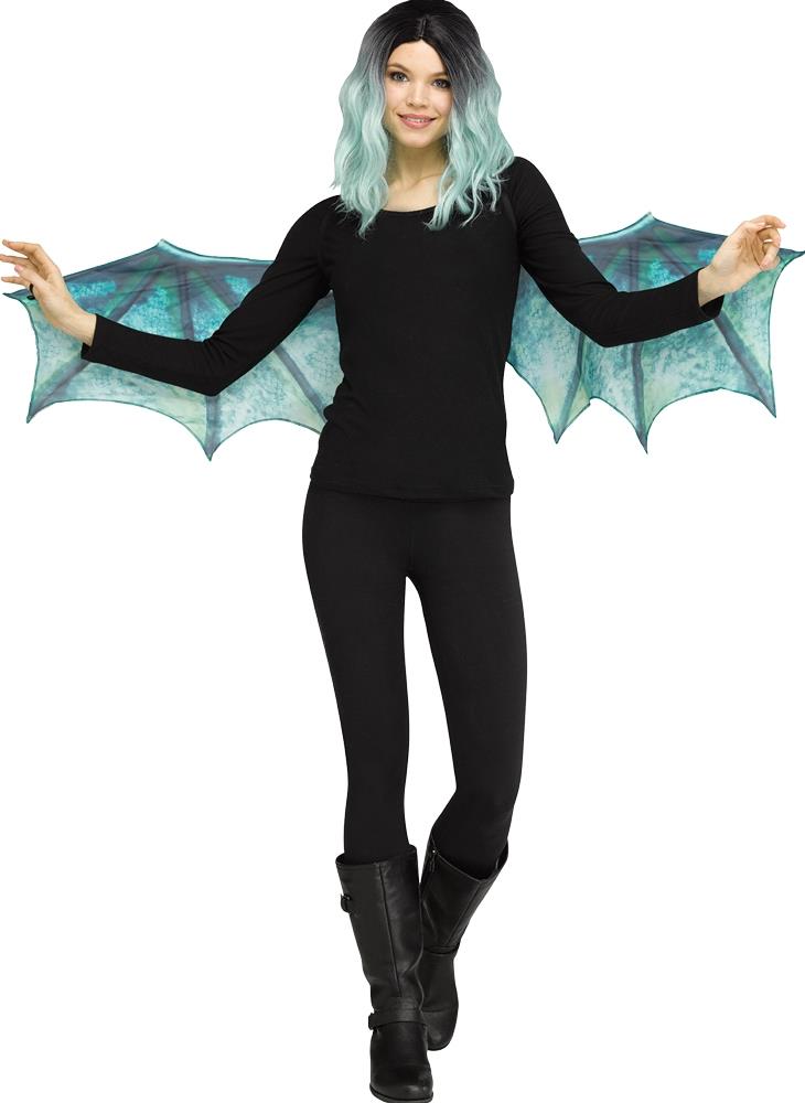 Grey Black Dragon Wings Adult Costume Accessory
