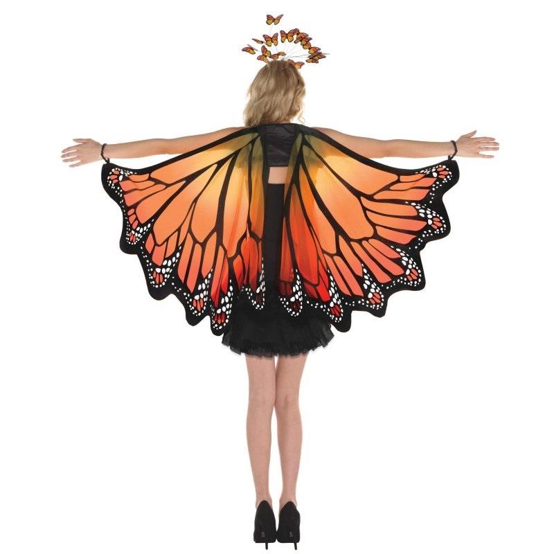 Orange Monarch Butterfly Wings Adult Costume Accessory