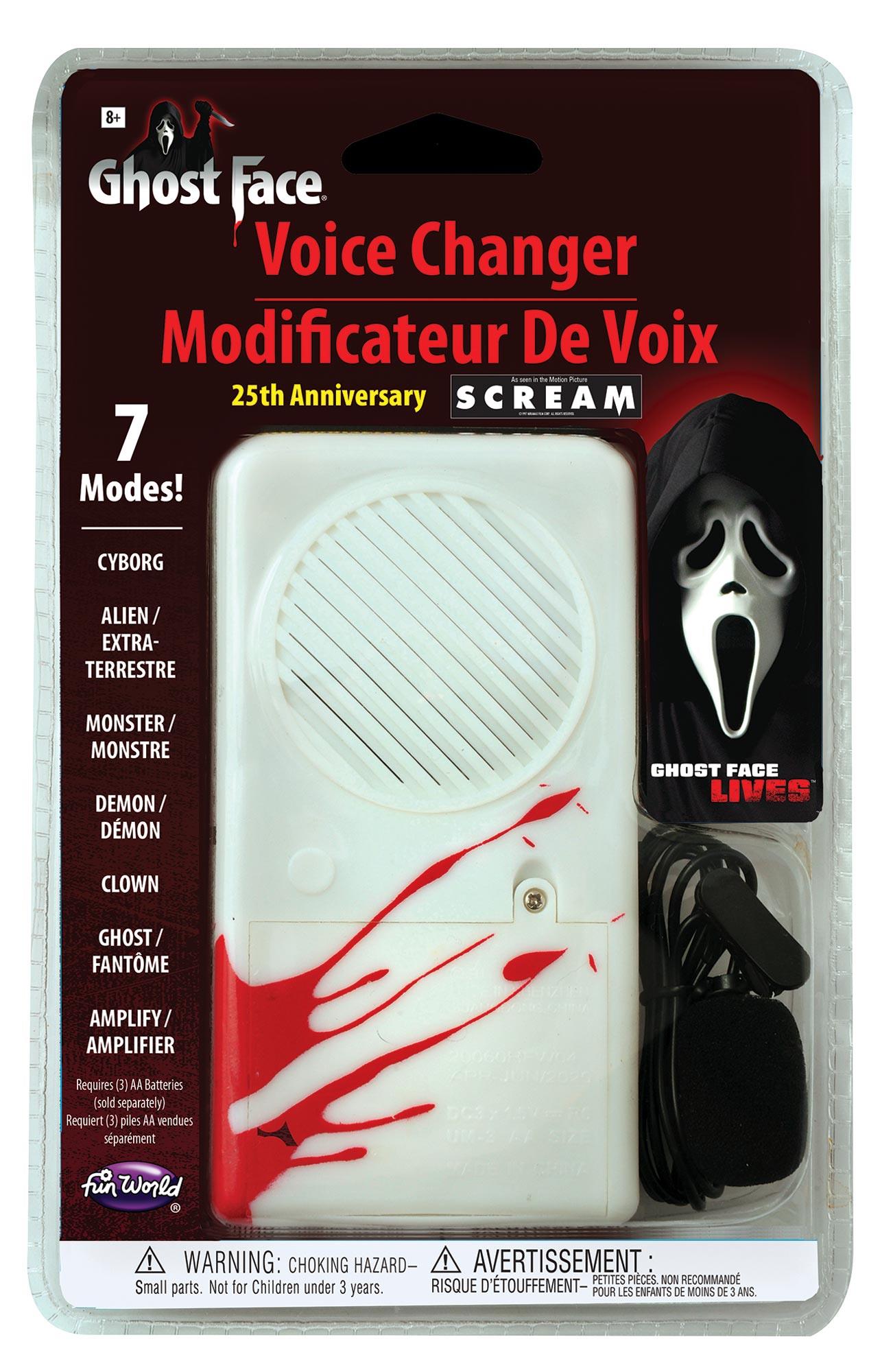 Scream Ghost Face 25th Anniversary Voice Changer Adult Costume Accessory
