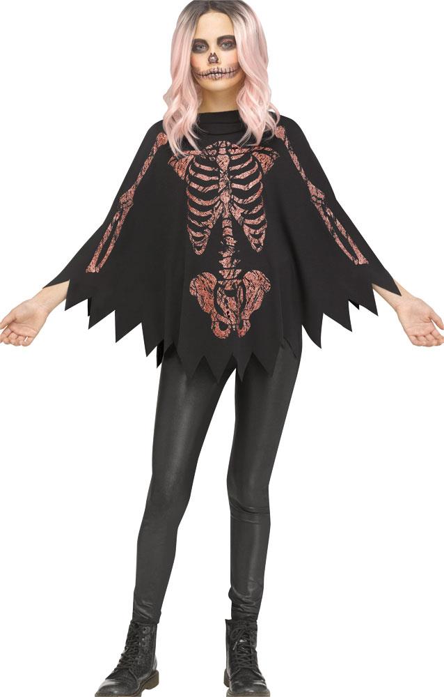 Shimmer Skeleton Poncho Child Costume Accessory