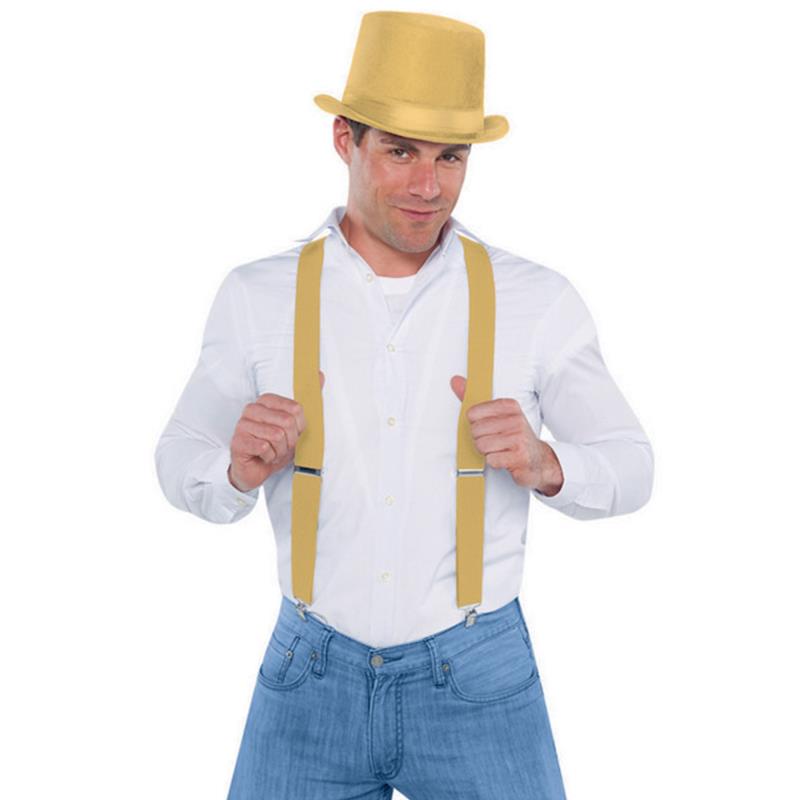 Gold Suspenders Adult Costume Accessory