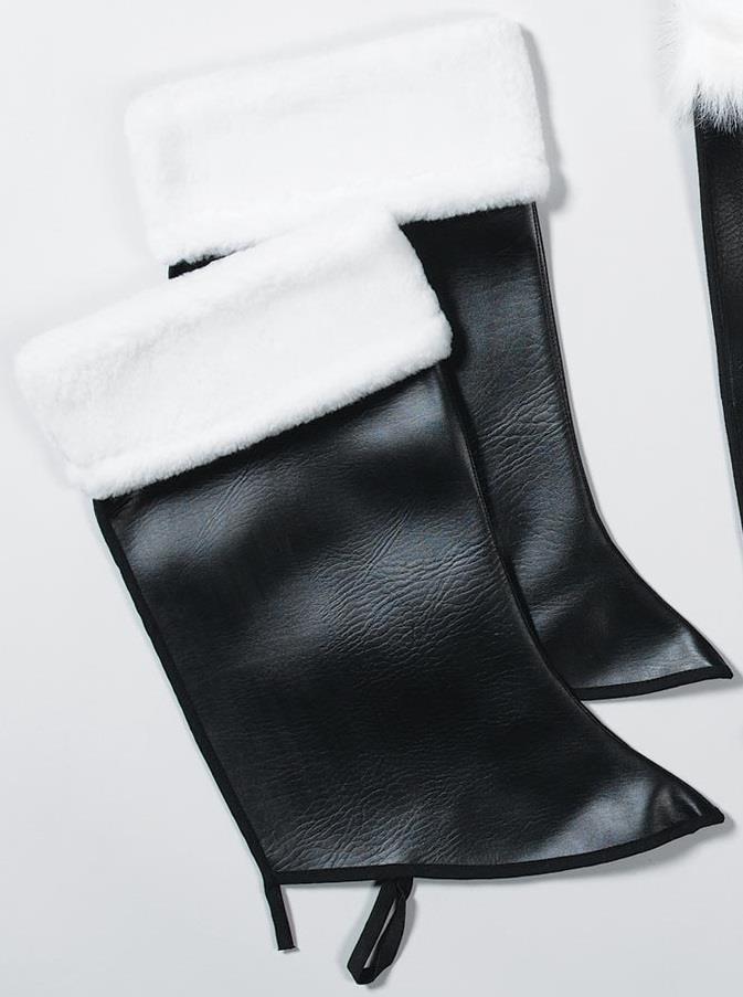 Deluxe Plush Santa Boot Tops Adult Costume Accessory