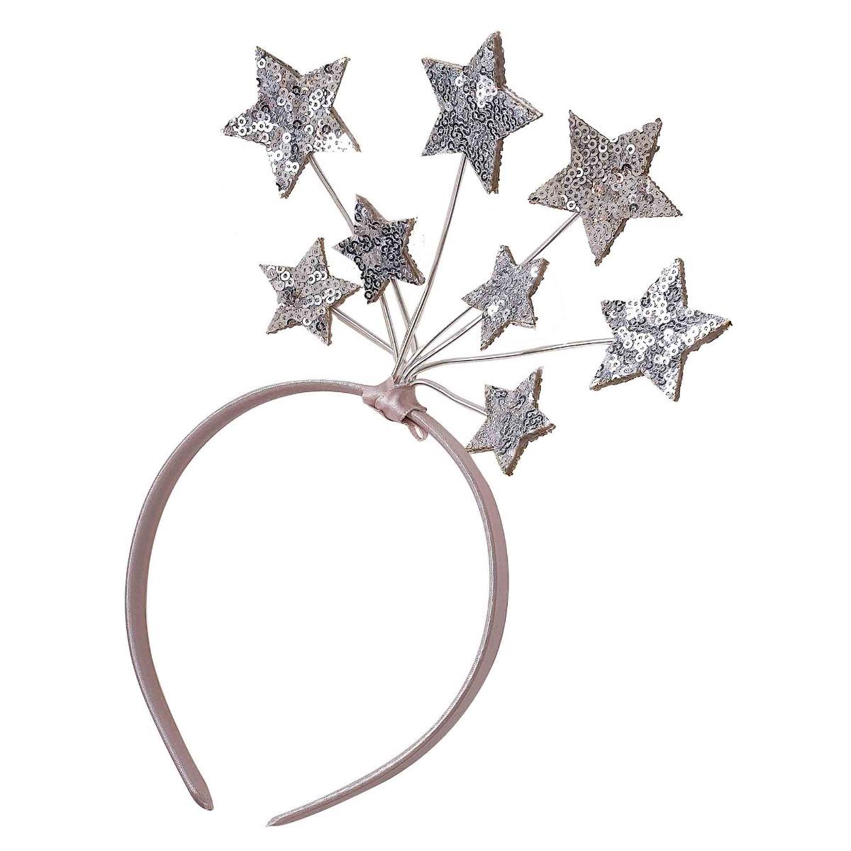Fancy Dress Pink Silver Sequin Star Headband Child Costume Accessory