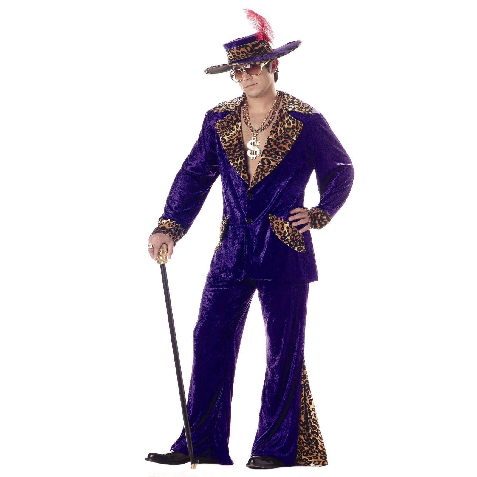 Pimp Purple Crushed Velvet  Adult Costume