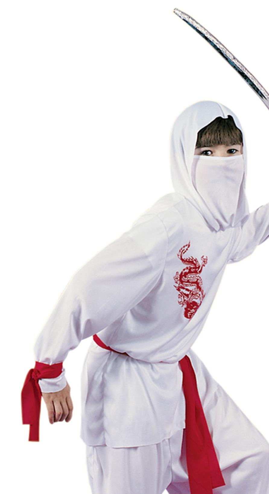 White Ninja Deluxe Child Costume Medium