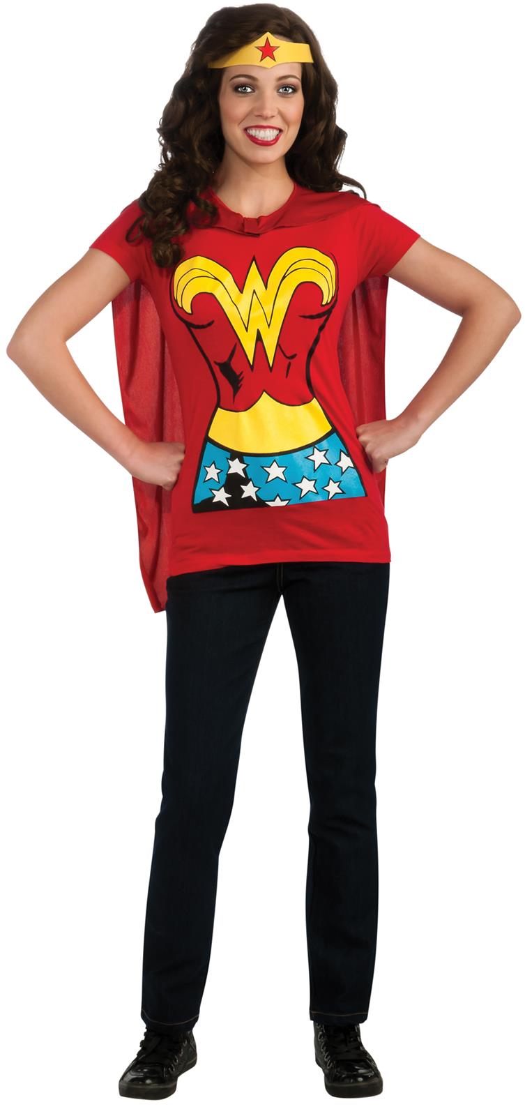Wonder Woman T-Shirt Adult Costume Kit Small