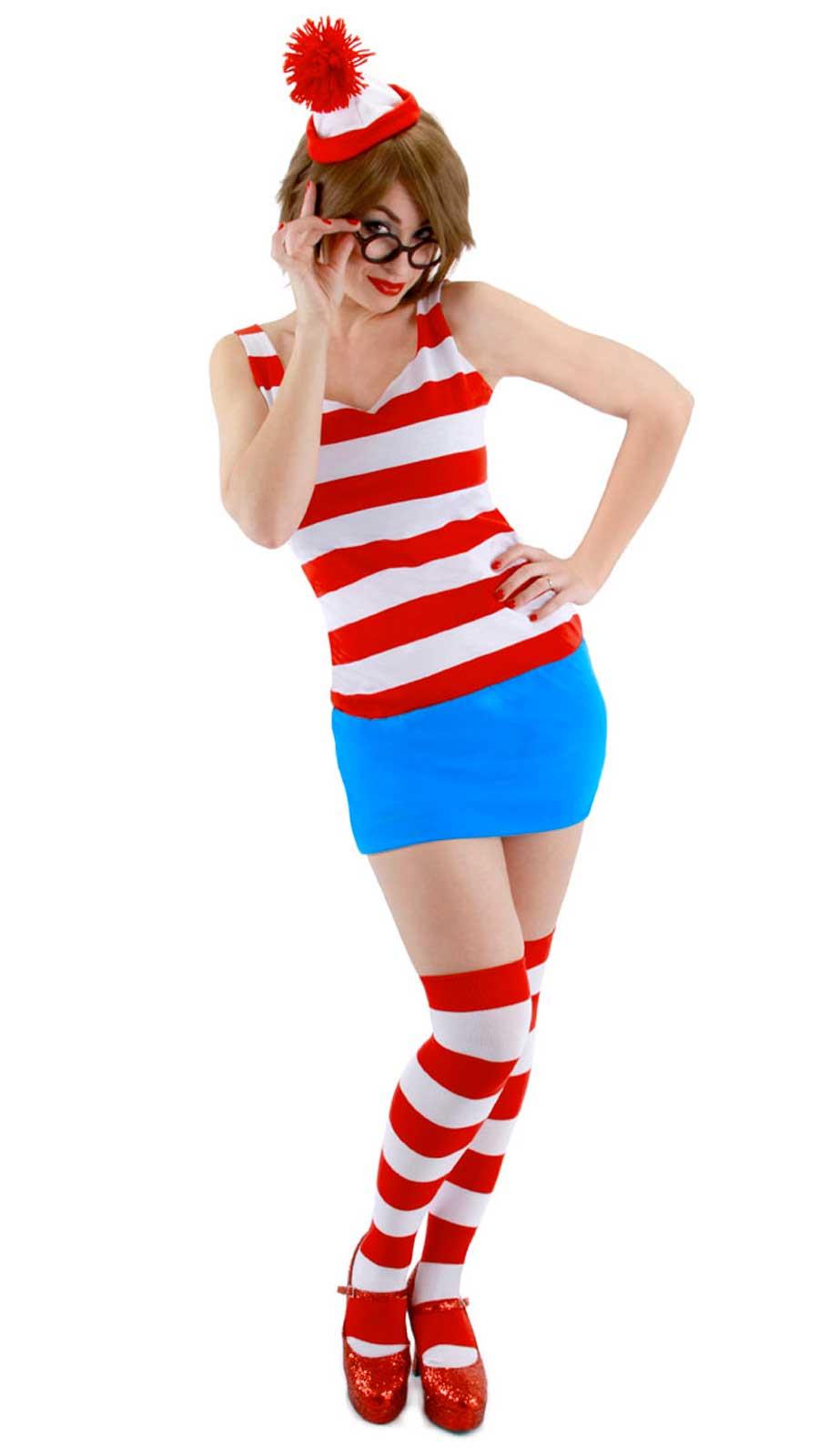 Where's Waldo Wenda Sexy Adult Costume S/M
