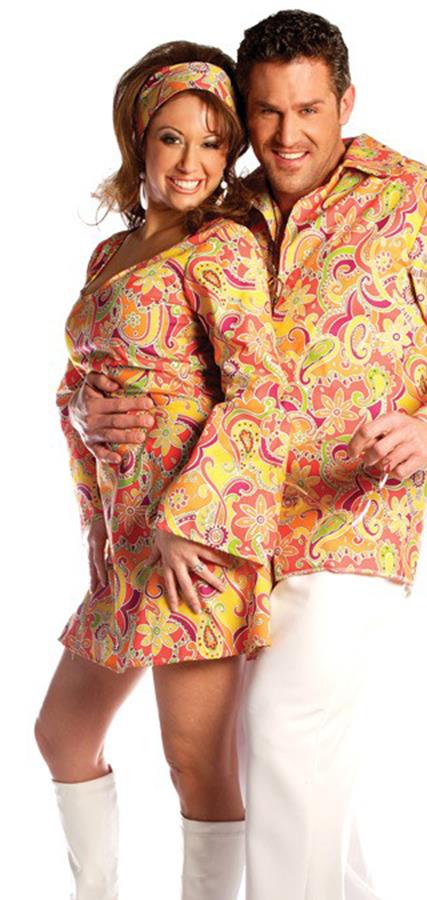 Go Go Dress Orange Adult Costume