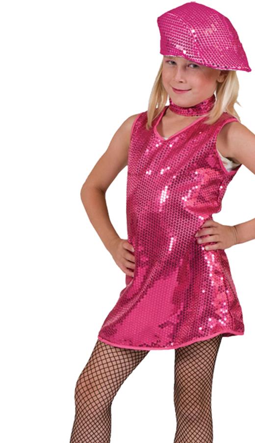 Disco Dress Pink Child Costume