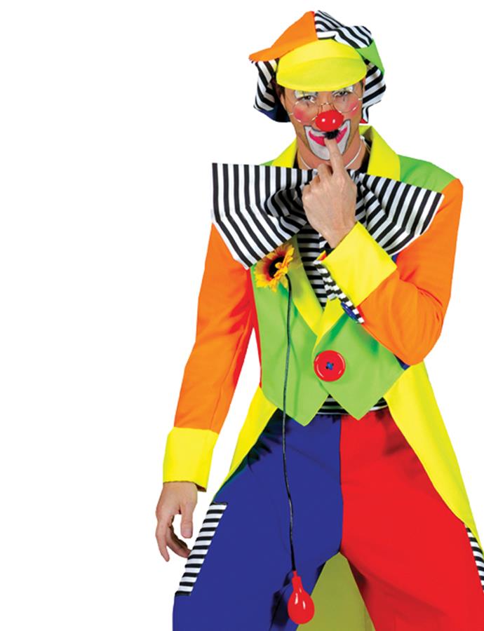 Spanky Stripes Male Clown Adult Costume
