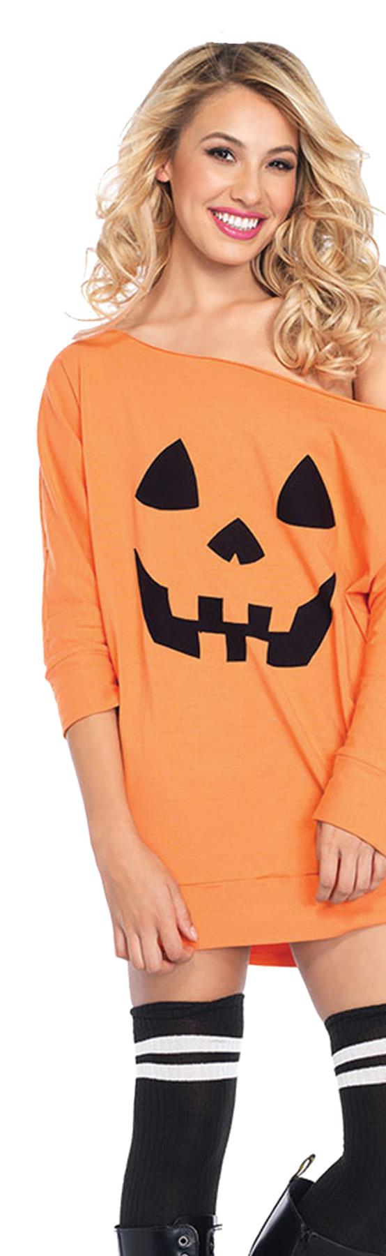 Jersey Dress Pumpkin Adult Costume