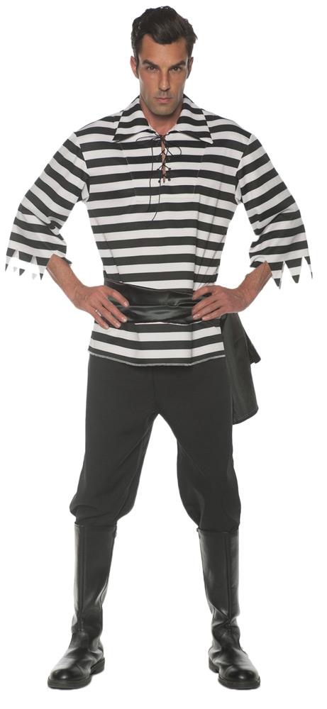 Black White Pirate Set Adult Costume