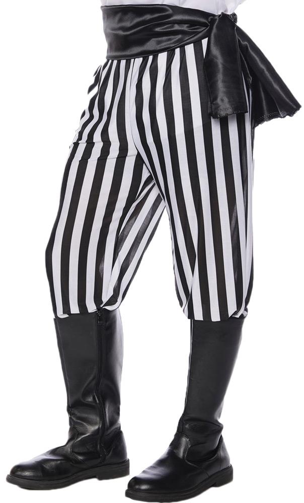 White Black Pirate Pants Adult Costume Accessory