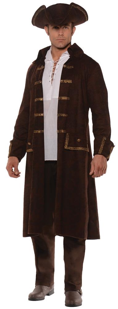 Brown Pirate Coat Set Adult Costume
