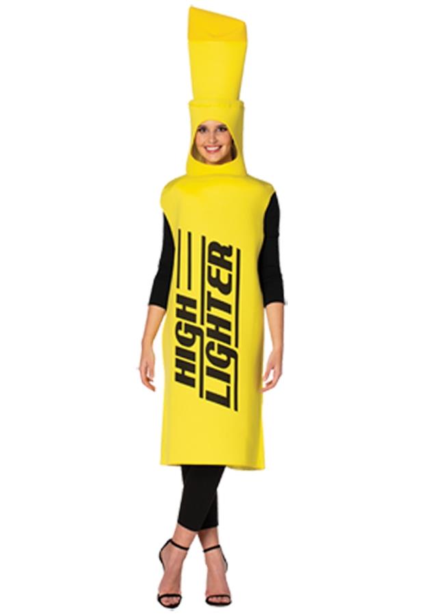 Yellow Highlighter Adult Costume