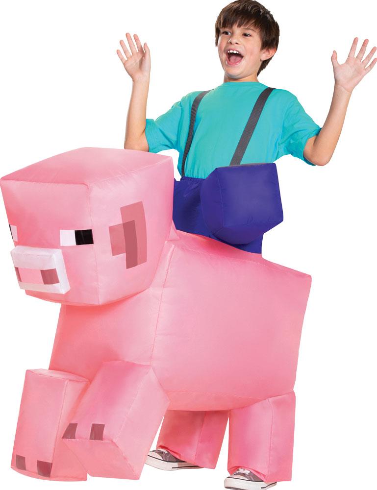 Minecraft Pig Ride On Inflatable Child Costume