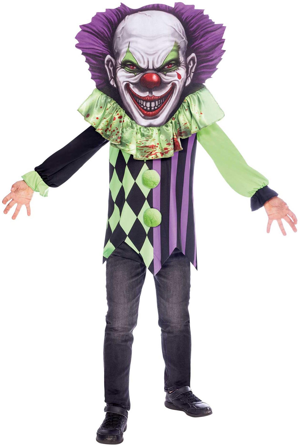 Scary Clown Big Head Child Costume