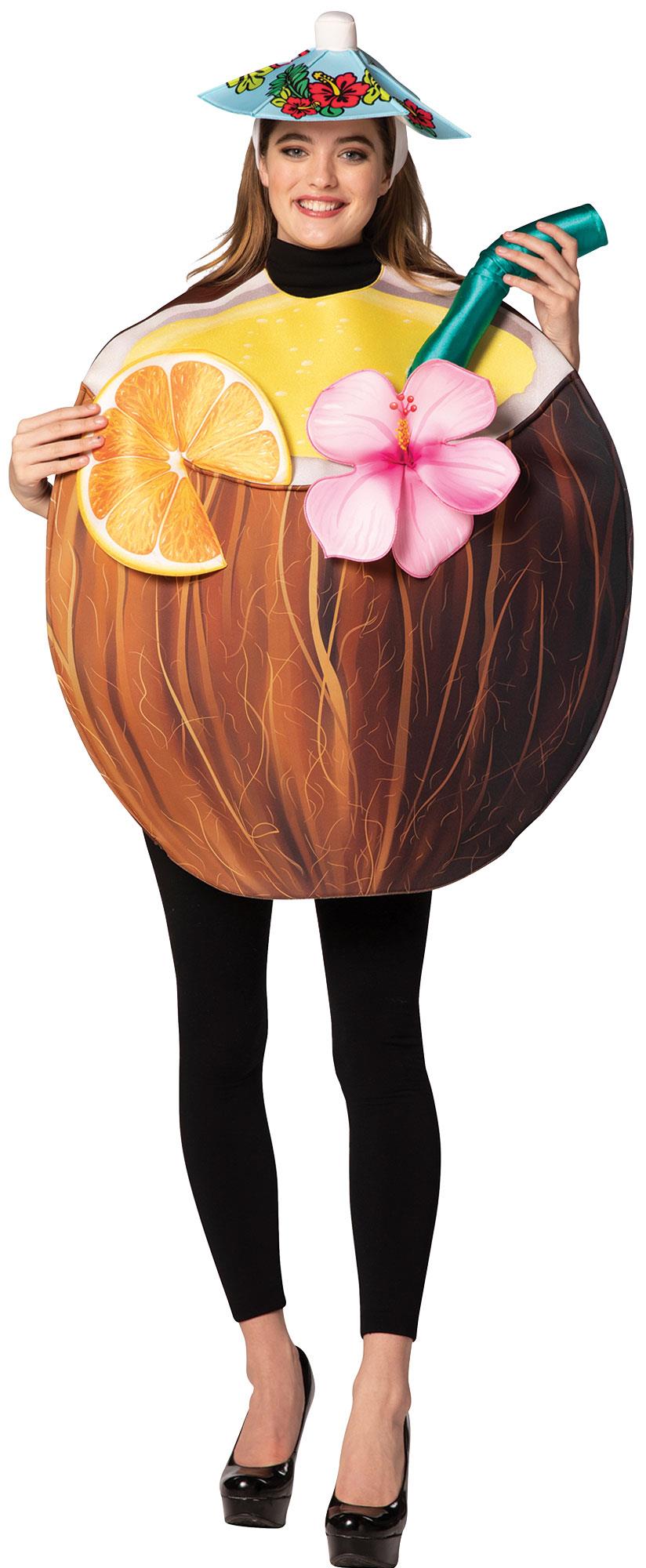 Coconut Cocktail Drink Adult Costume