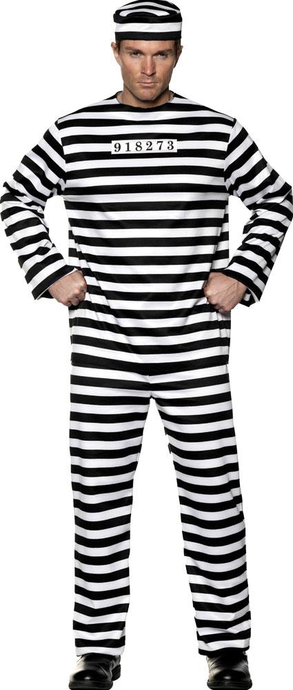 Convict Male Adult Costume