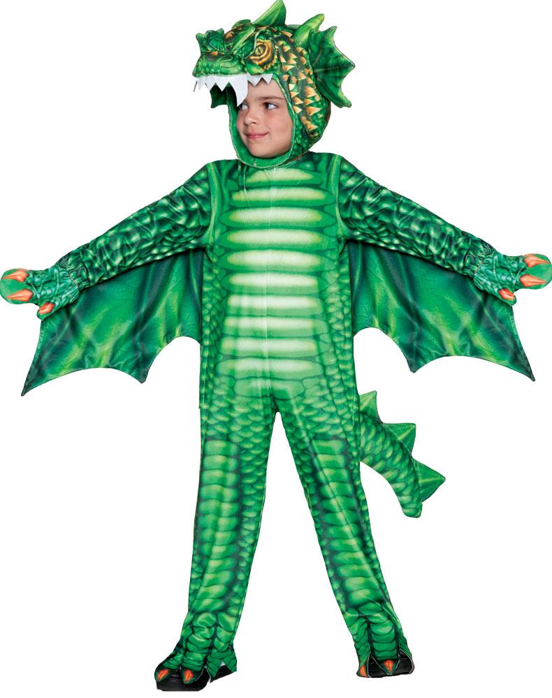 Dragon Green Printed Toddler Costume