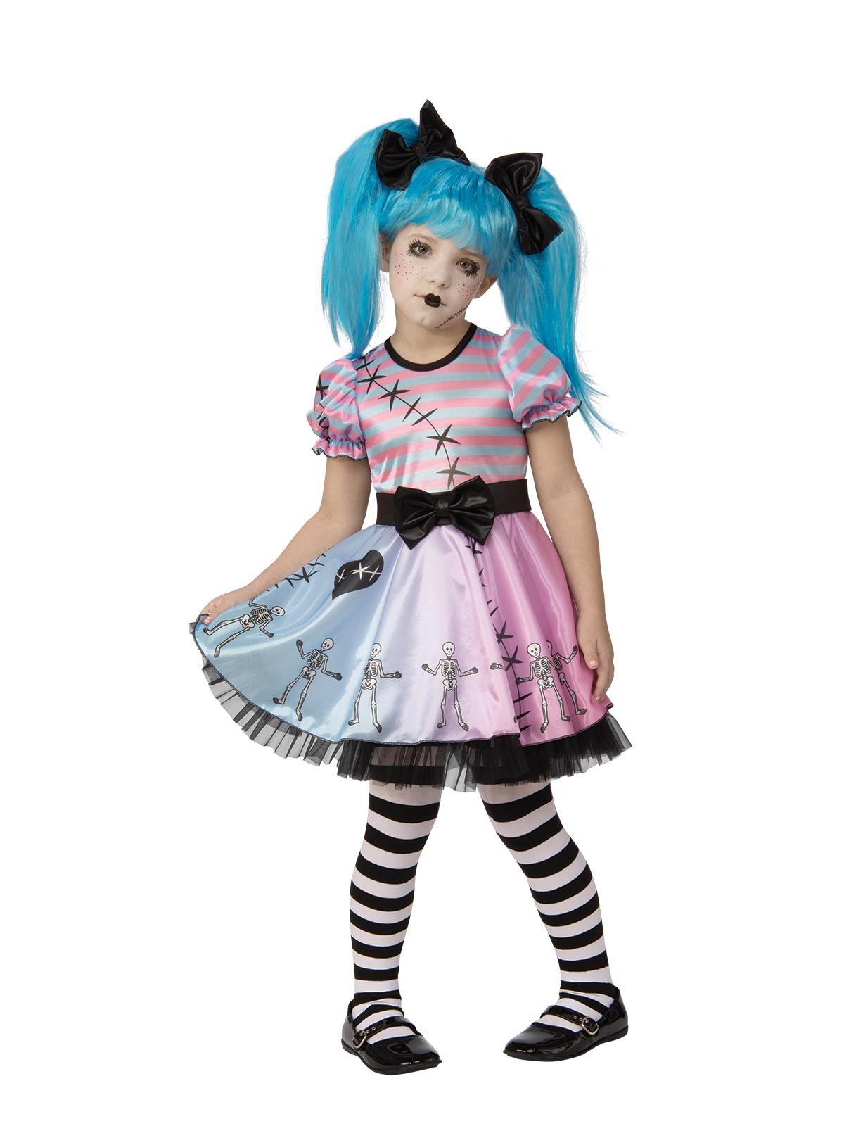 Little Skelly Girl Doll Child Costume