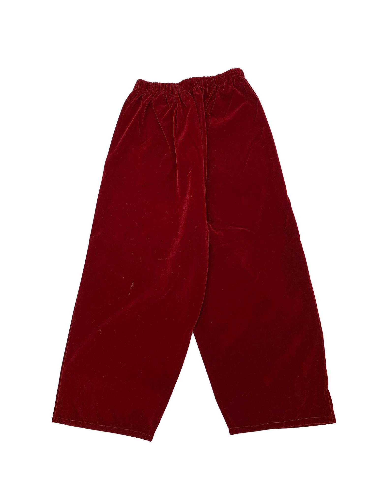 Burgundy Velvet Santa Pants Adult Costume Accessory