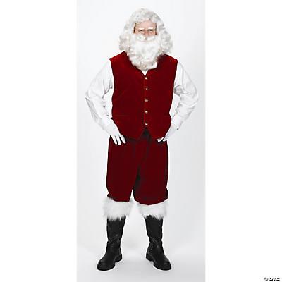Santa Velvet Vest With Buttons Adult Costume Accessory