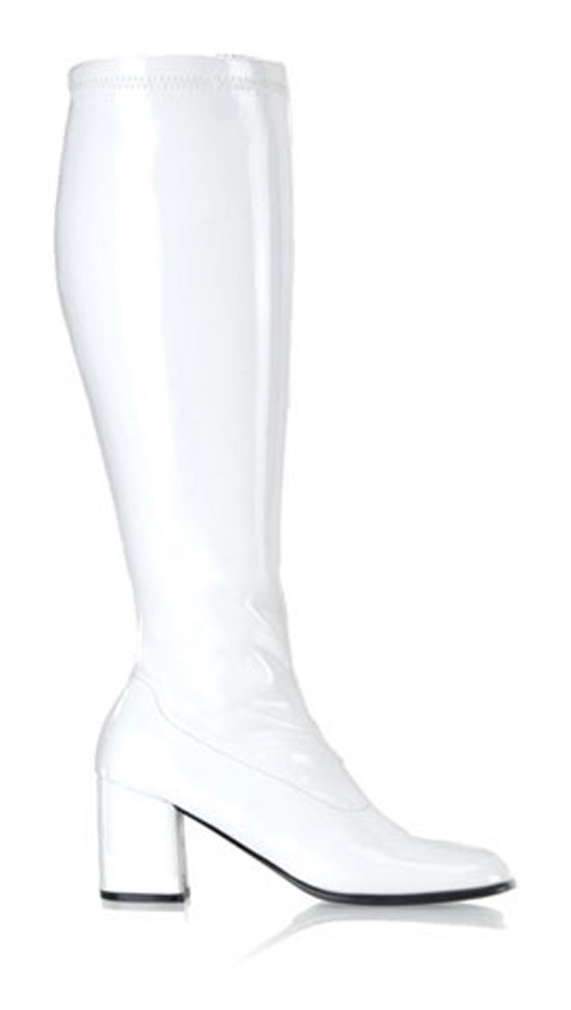 Gogo White Adult Boots Wide Width 9W