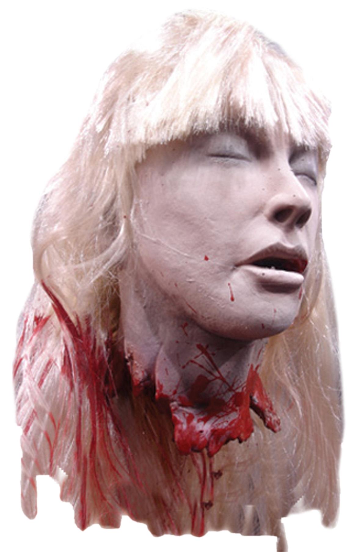 Blonde Debbie Head Halloween Prop