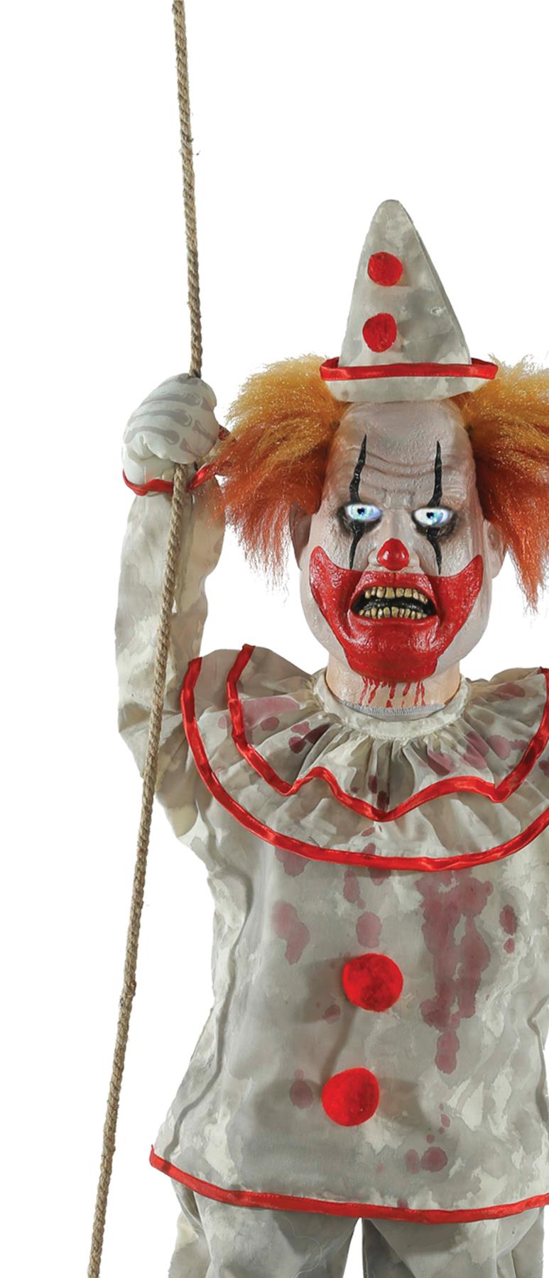 Swinging Happy Clown Doll Animated Halloween Prop