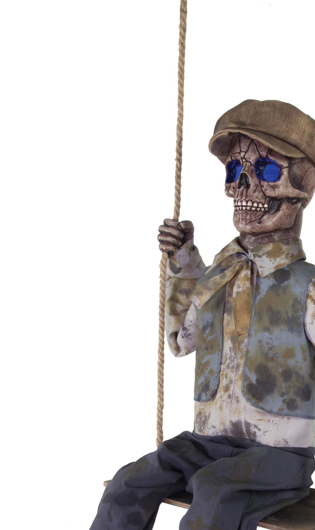 Swinging Skeleton Boy Animated Halloween Prop