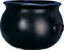 Black Plastic Witch Cauldron 40cm Halloween Prop
