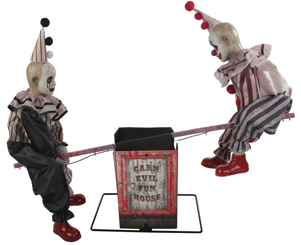 See-Saw Clowns Animated Halloween Prop
