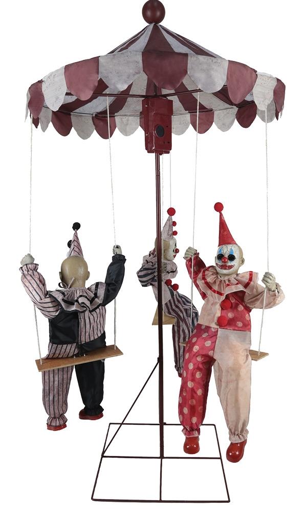Clown Go-Round Animated Halloween Prop