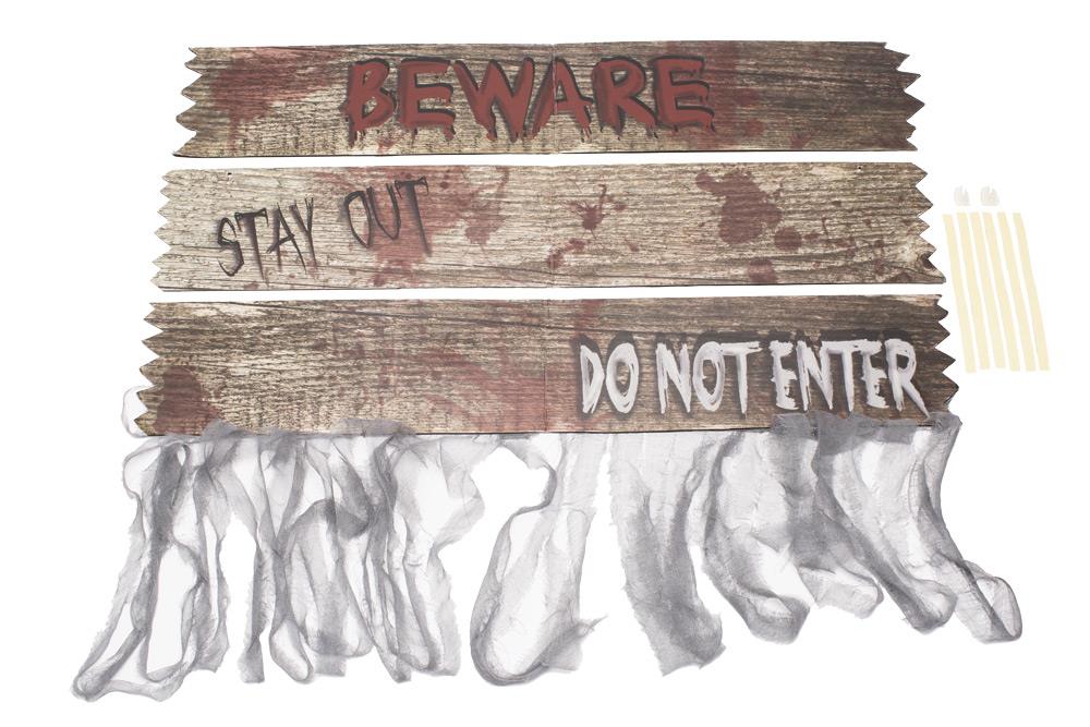 Doorway Boards Sign Halloween Prop